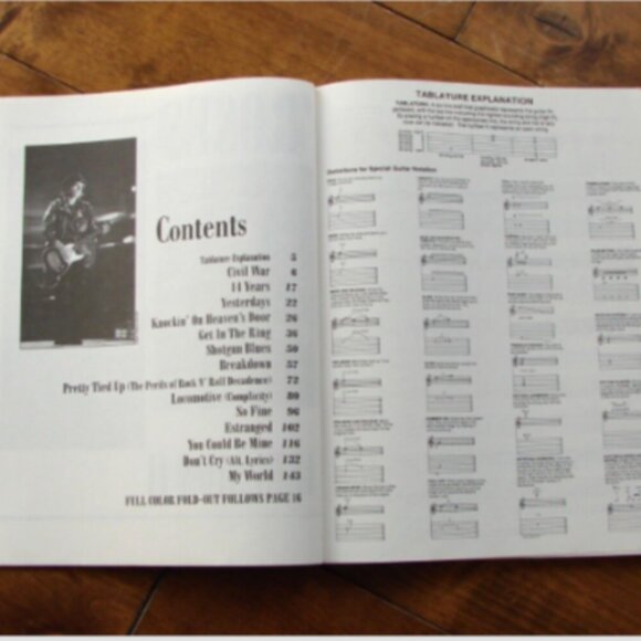 Guns N' Roses Use Your Illusion II Guitar Vocal Music Book Color Fold Out Poster - Picture 4 of 9